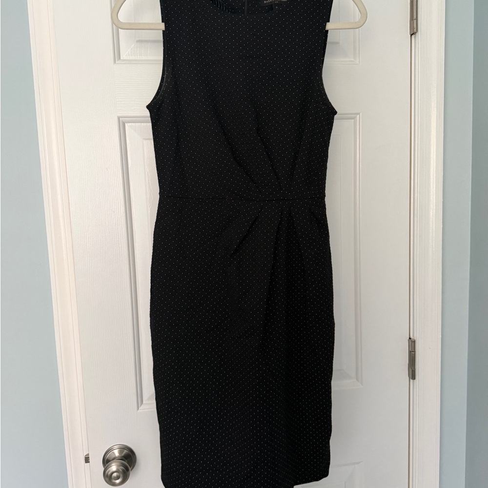 Banana Republic Black Polka Dot Sheath Dress Size 0